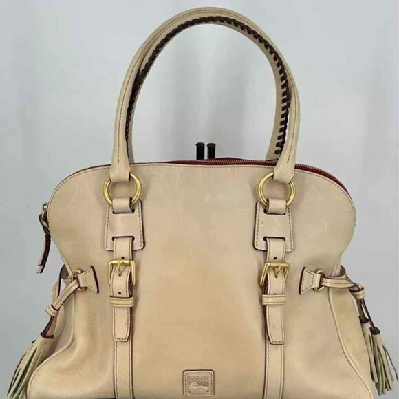 Dooney & Bourke Florentine Designer Domed Bristol Purse Bone White sachel bag
